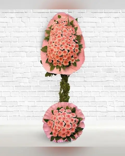 Pembe İki Katlı Ayaklı Sepet